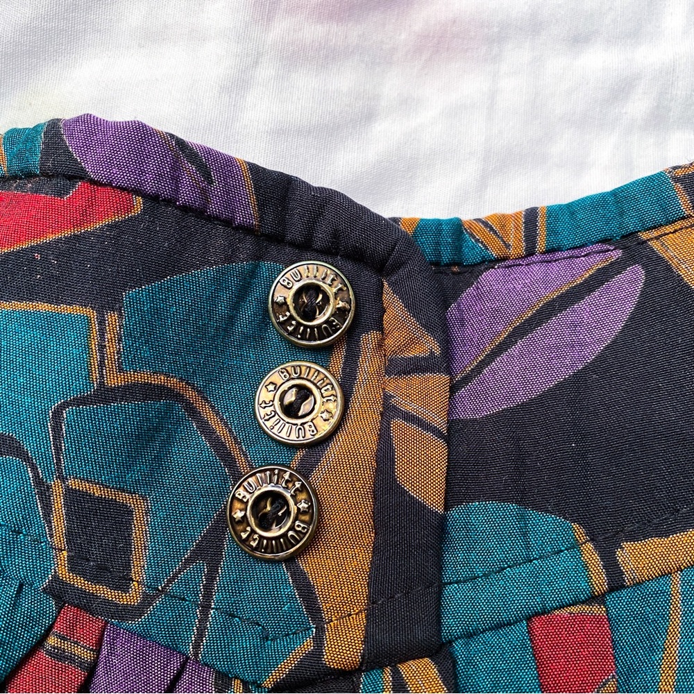 Vintage jewel-toned pleated skirt - Picture 8 of 12